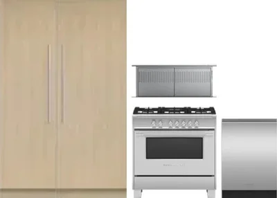 5 Piece Package Includes Refrigerator, Freezer, Range, Hood And Dishwasher